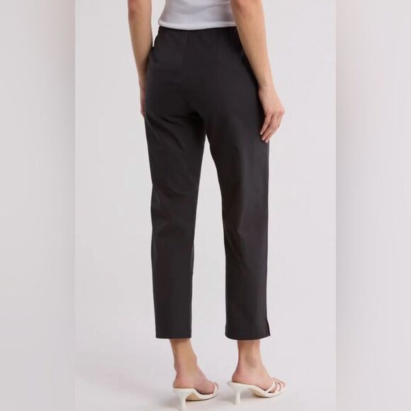 Eileen Fisher Organic Cotton Twill Slim Ankle Pants in Black size 4 - Picture 9 of 10